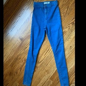 Super high waisted Blue skinny jeans TopShop